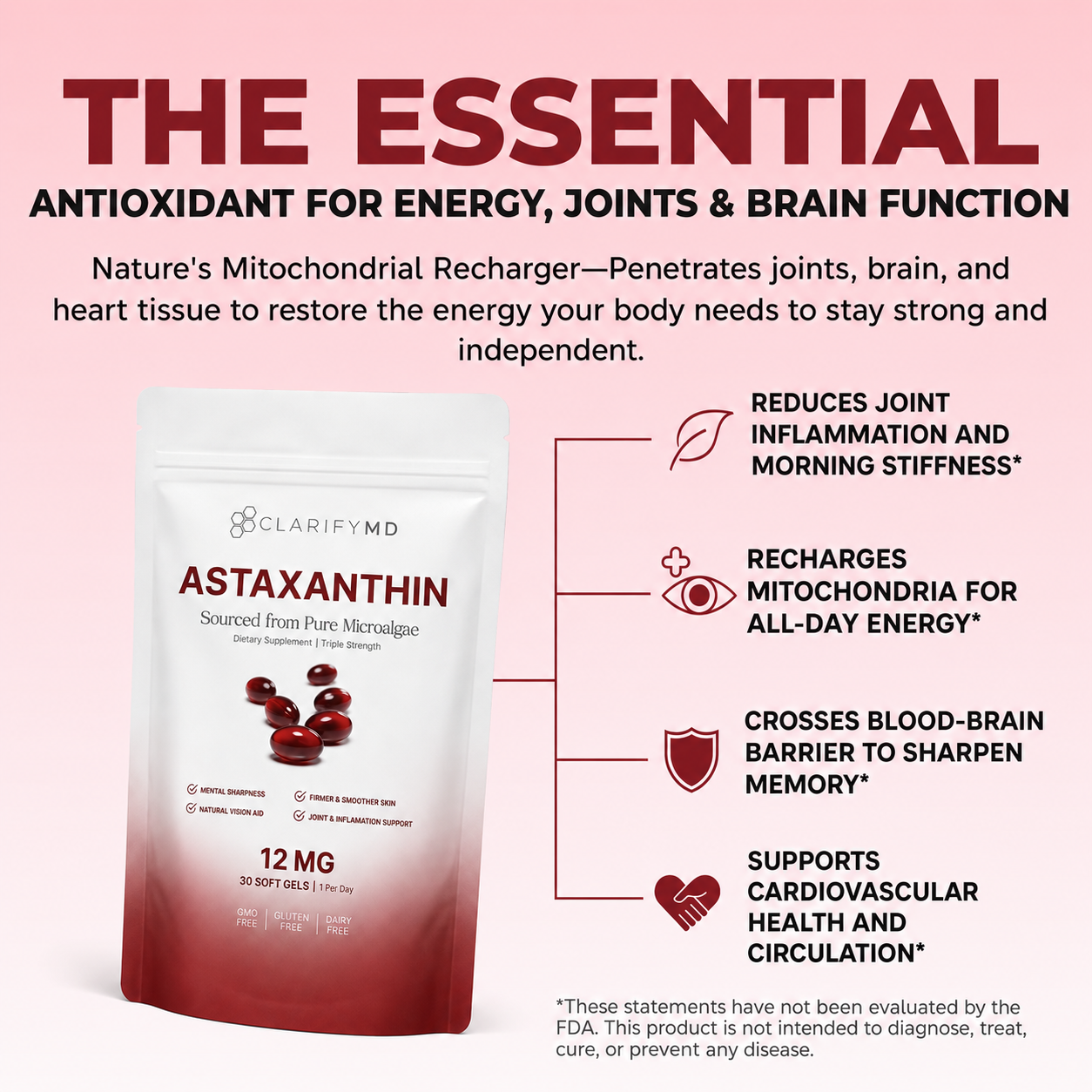 Astaxanthin protecting eye tissue